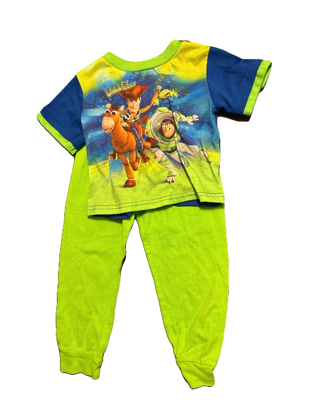 Disney Pixar Toy Story Pajama Set Buzz Lightyear Woody Alien Size 4T